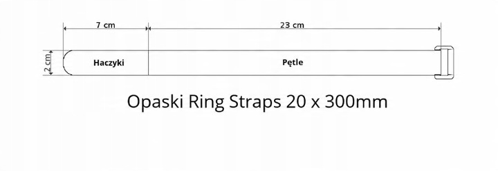 Opaska z rzepem pasek organizer do spinania 10 szt