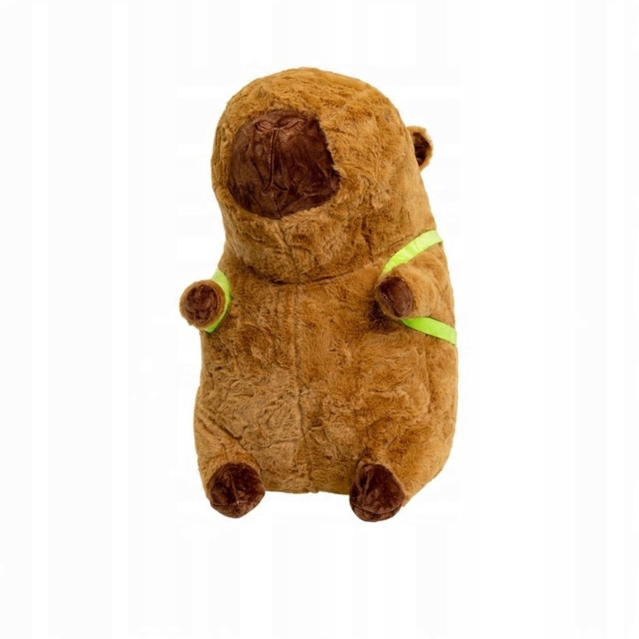 MASKOTKA KAPIBARA Z PLECAKIEM ŻÓŁW PLUSZAK DUŻY XXL 40CM PLUSZOWY MIŚ