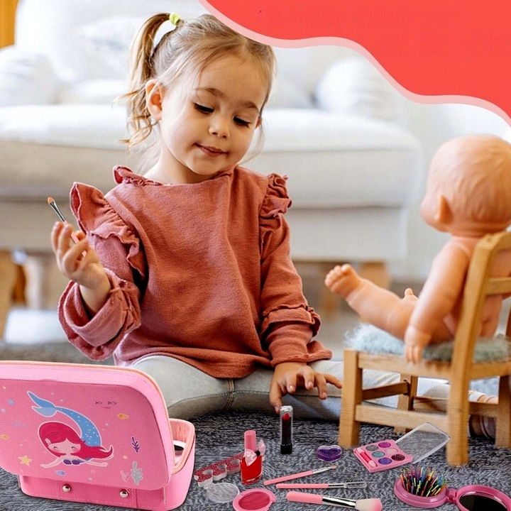 Kuferek kosmetyków Zestaw MAKE UP MALOWIDŁA Kosmetyki dla dziecka makijaż