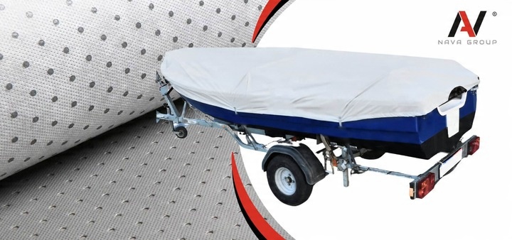 Pokrowiec plandeka osłona przykrycie na łódź łódkę wędkarską 210g 420-450cm