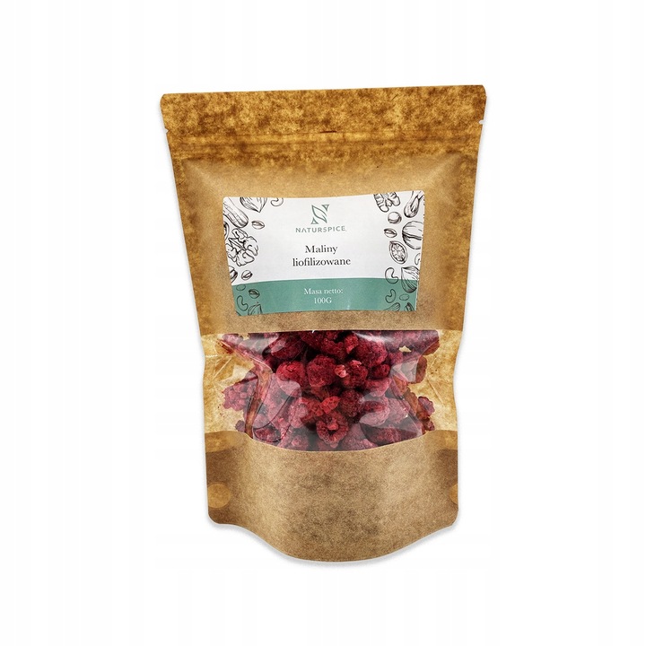 Maliny liofilizowane 100g CAŁE