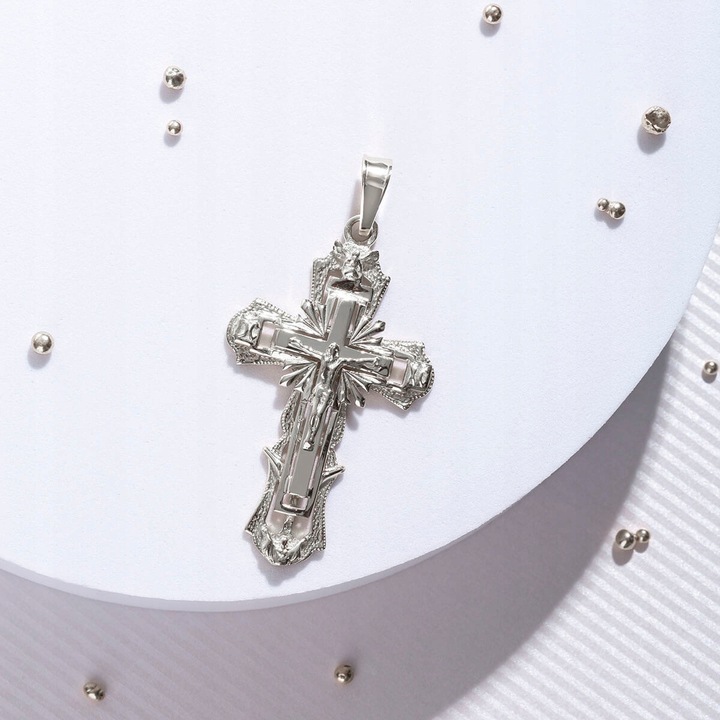 Krzyżyk srebrny męski duży 15g 7cm srebro 925 krzyż srebrny dla faceta