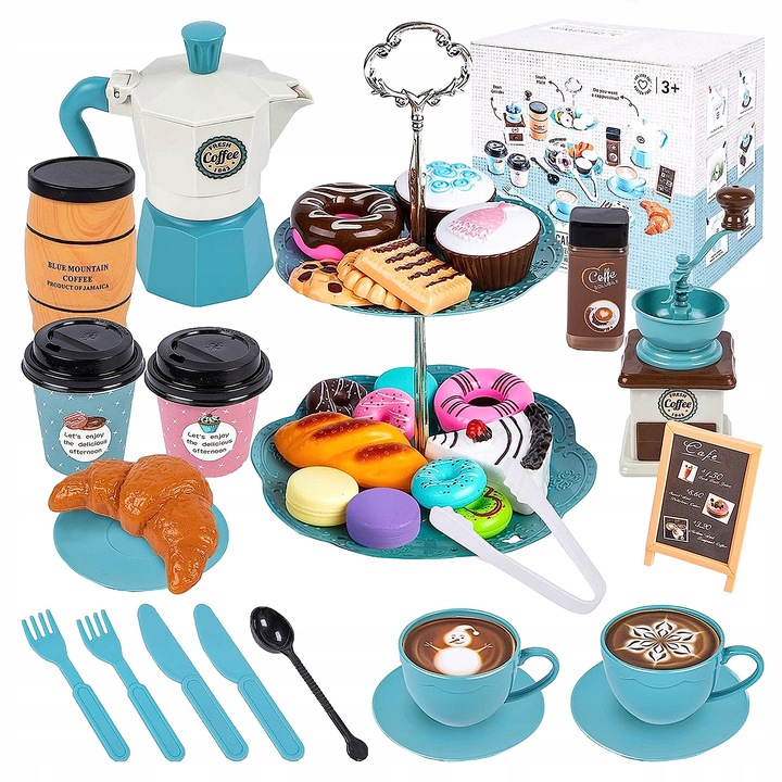 SERWIS DLA DZIECI XXL zestaw do herbaty kawy filiżanki cukiernia kawiarnia