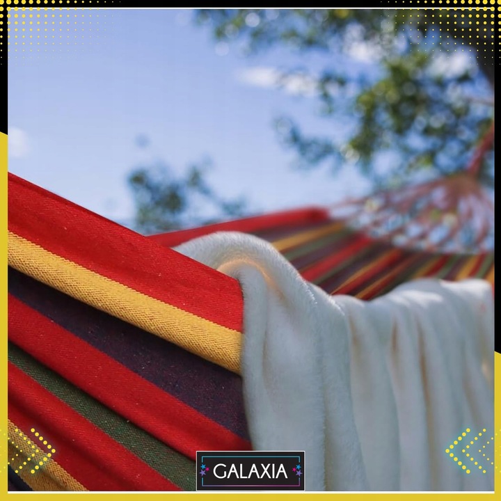 HAMAK ZE STELAŻEM Stelaż do hamaka STOJAK NA HAMAK OGRODOWY DWUOSOBOWY XXL