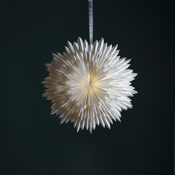 Gwiazda wisząca biała ICE 70 cm