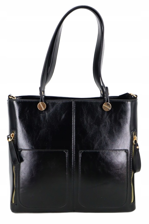 Torebka damska klasyczna teczka duża A4 wiele kieszeni wielozadaniowa