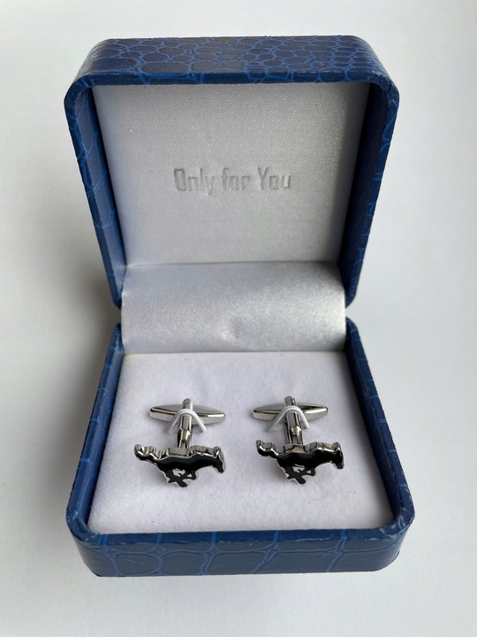 Srebrne spinki do mankietów EXC Ford Mustang GT Bullitt