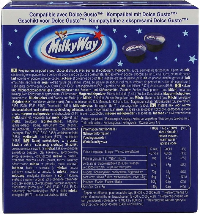 Kapsułki Dolce Gusto MilkyWay Czekolada do picia 8