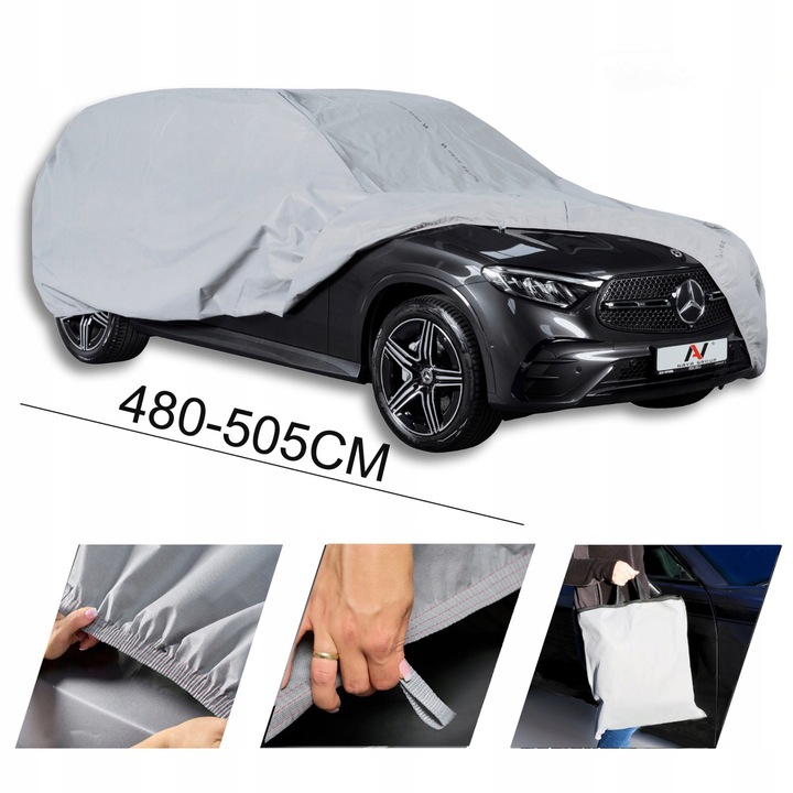 Pokrowiec na Samochód SUV/Minivan L2 480-505 Classic Plandeka na Auto-Szary