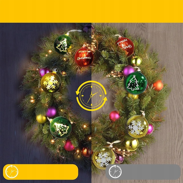 Łańcuch Girlanda Świetlna 20Led Na Boże Narodzenie Na Baterie4.1 m z pilot