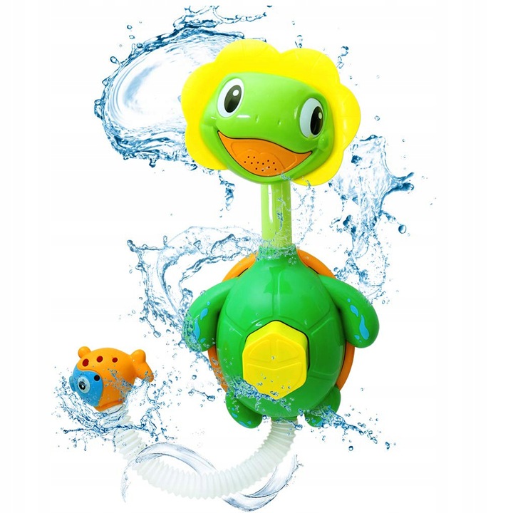 PRYSZNIC FONTANNA ŻÓŁW ŻÓŁWIK DO KĄPIELI DO WANNY DO WODY DLA DZIECI