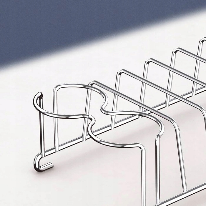 Zestaw śniadaniowy do tostów jajek Ruszt + szczypce do Airfryer Stojak