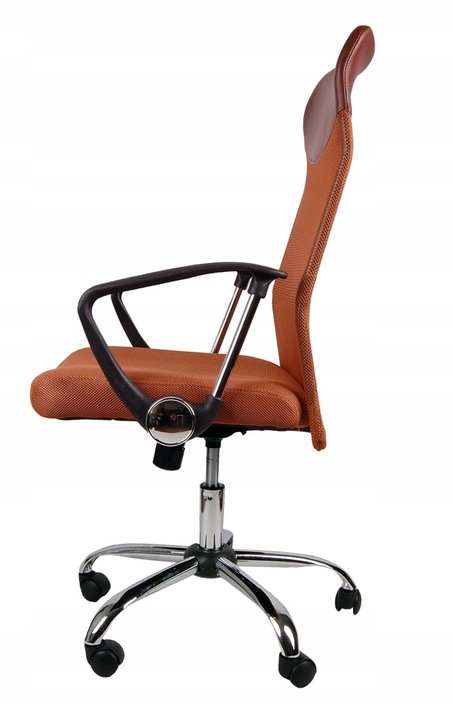 Fotel BIUROWY przewiewny obrotowy GIOSEDIO brązowy