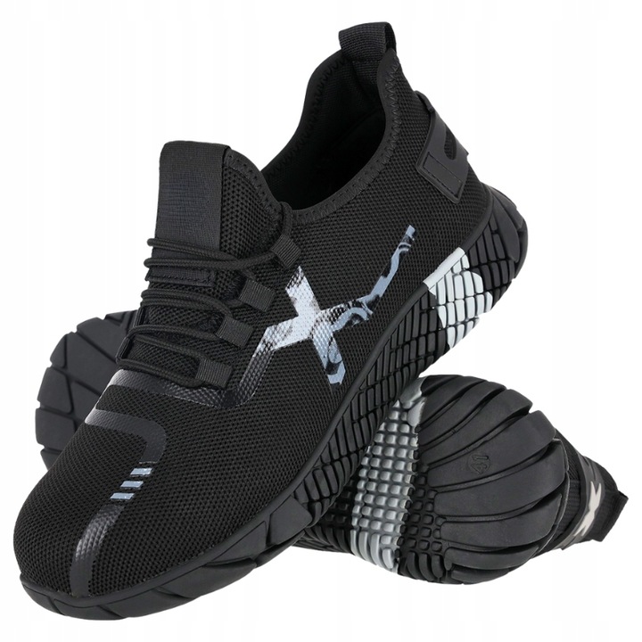 Buty robocze męskie wsuwane Oddychające z Noskiem Antyprzebiciowe Lekkie