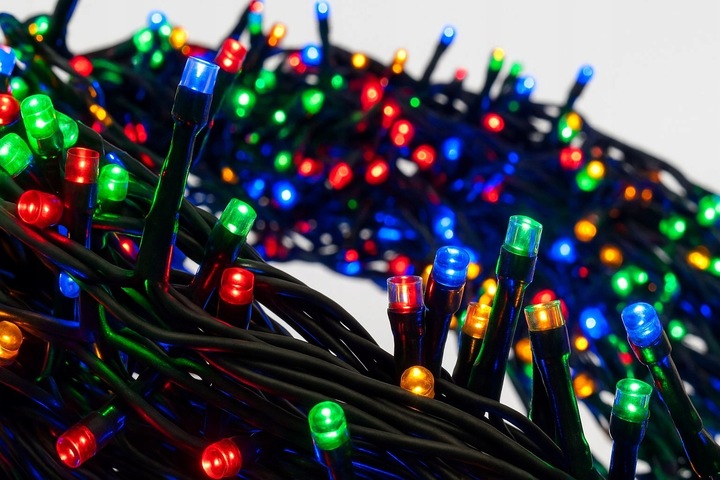 LAMPKI CHOINKOWE 500 LED MULTIKOLOR ŚWIĄTECZNE WEWNĘTRZNE ZEWNĘTRZNE