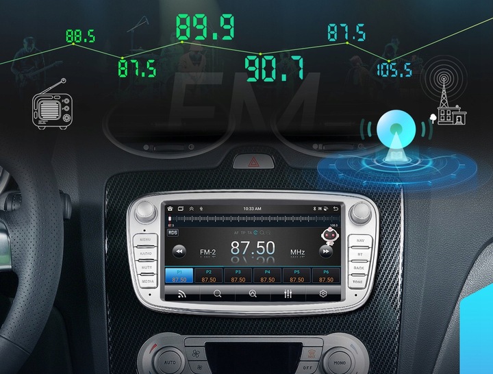 RADIO SAMOCHODOWE do FORD MONDEO MK4 FOCUS MK2 MK3 GALAXY GPS ANDROID RDS