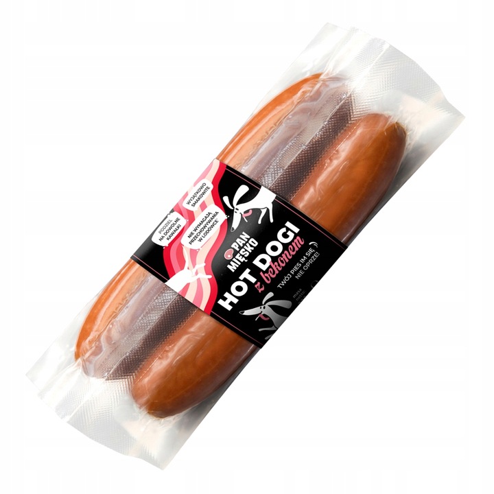 Karma dla psa Pan Mięsko 12 x 400g Mix Smaków i Hot Dogi z bekonem 220 g