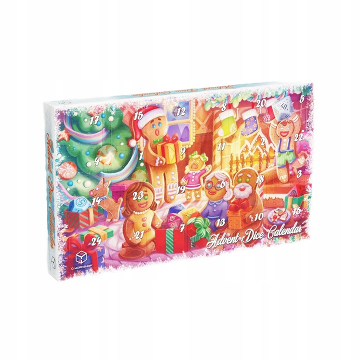 Q-WORKSHOP KOSTKOWY KALENDARZ ADWENTOWY 2025 ŚWIĄTECZNE KOSTKI RPG