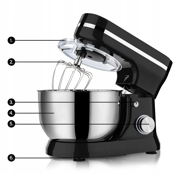 ROBOT KUCHENNY PLANETARNY Z MISĄ 3w1 WIELOFUNKCYJNY MIKSER MOC 3200W 6L