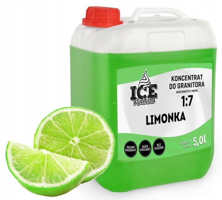 Syrop do granitora 5l slushy LIMONKA lemoniada wydajność 1:7 SLUSH SYRUP