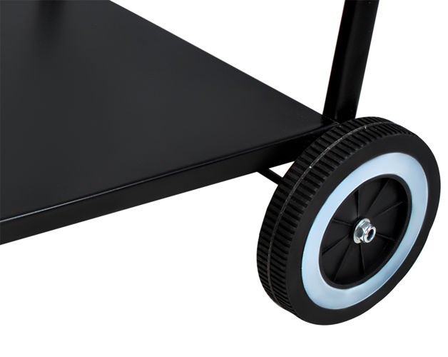 GRILL OGRODOWY WĘGLOWY OKRĄGŁY Z POKRYWĄ I PÓŁKAMI