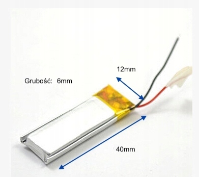 Bateria Akumulator Li-Poly 300mAh 3.7V