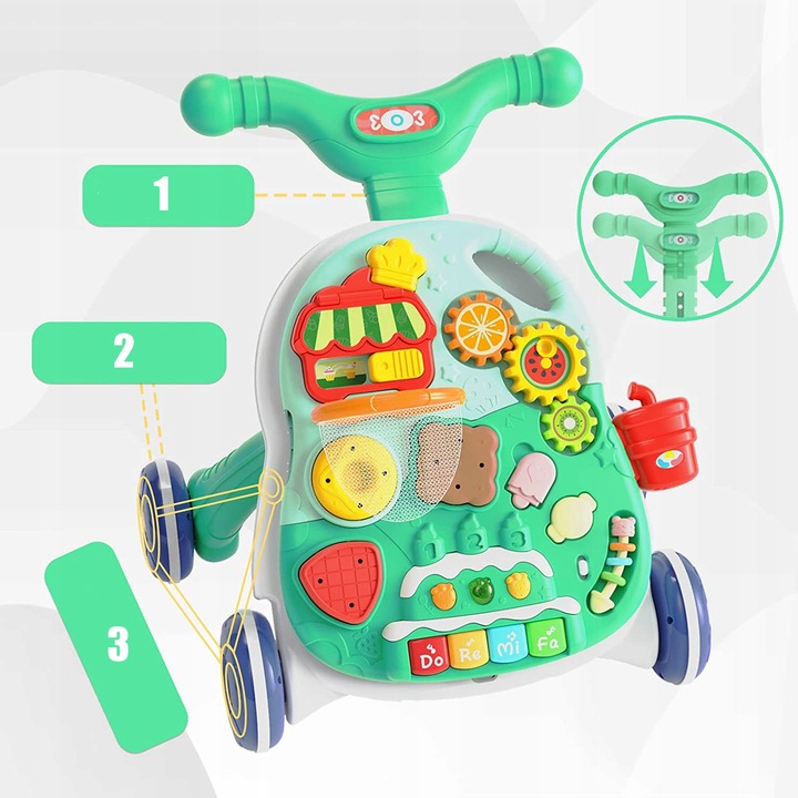 CHODZIK PCHACZ INTERAKTYWNY STOLIK 5w1 EDUKACYJNY