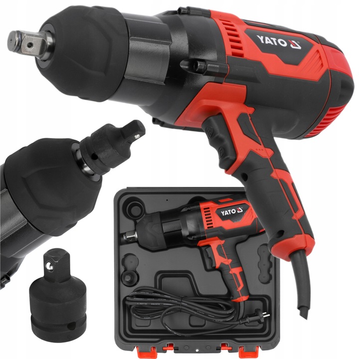 YATO ELEKTRYCZNY KLUCZ UDAROWY 3/4" 1200W/2000NM + ADAPTER WALIZKA YT-82025