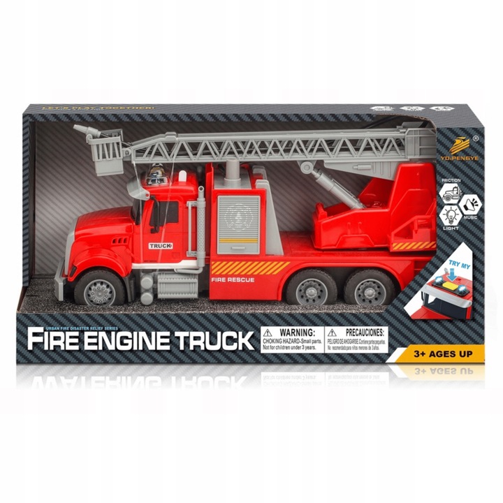 WÓZ STRAŻACKI STRAŻ POŻARNA STRZELA WODĄ ZE ŚWIATŁEM I DŹWIĘKIEM Z NAPĘDEM