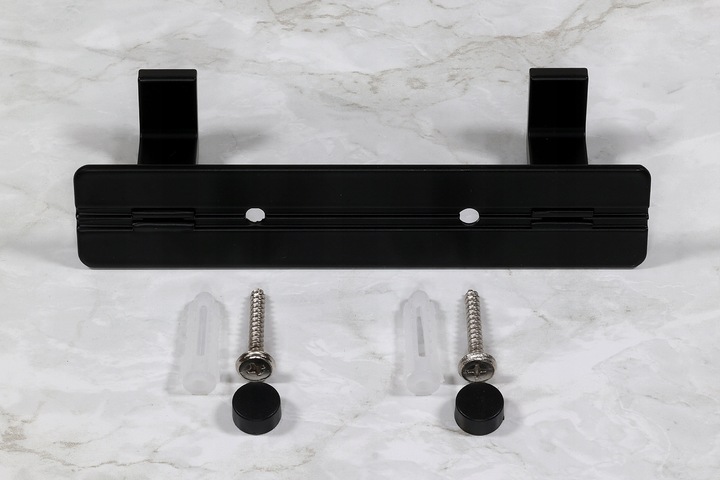 HACZYK WIESZAK NA RĘCZNIKI ŁAZIENKOWY CZARNY PROSTY LOFT SOLIDNY PODWÓJNY