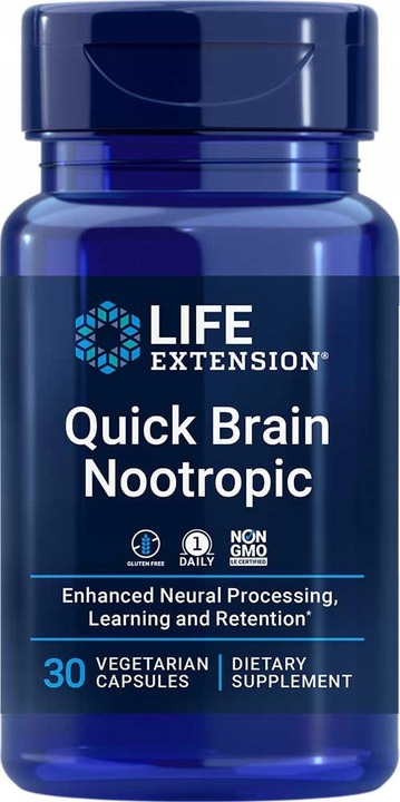 Life Extension Quick Brain Noontropic - 30 kapsułek