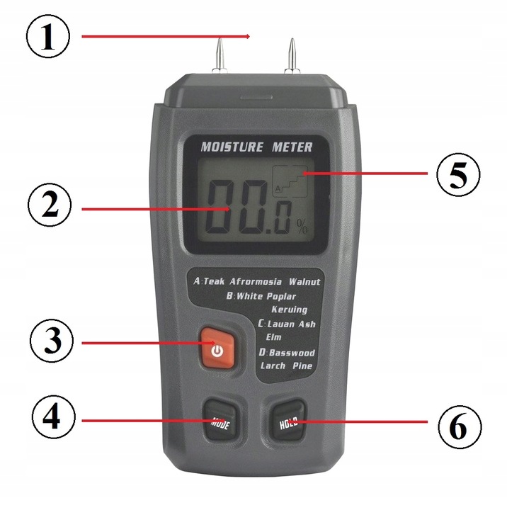 Wilgotnościomierz miernik wilgotności do drewna