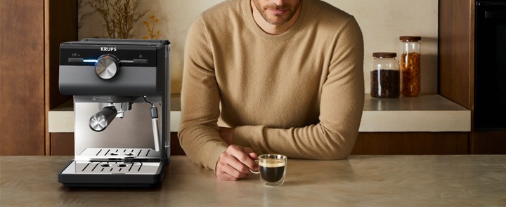 Ekspres kolbowy z dyszą spieniającą KRUPS Authentic+ C80 XP384G 15 bar