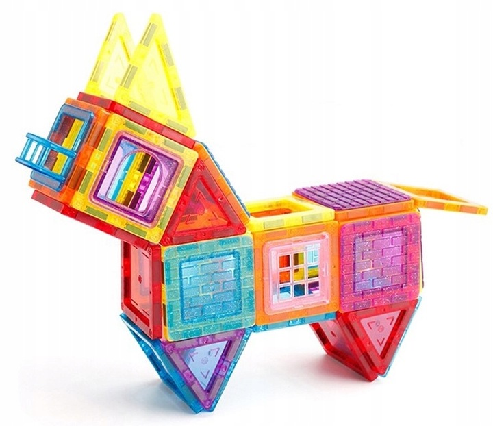 Klocki Magnetyczne 3D Układanka Edukacyjna 70 elementów