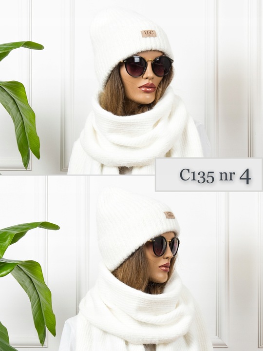 CZAPKA DAMSKA Zimowa Beanie CIEPŁA Wywijana prążkowana z wełną KOLORY