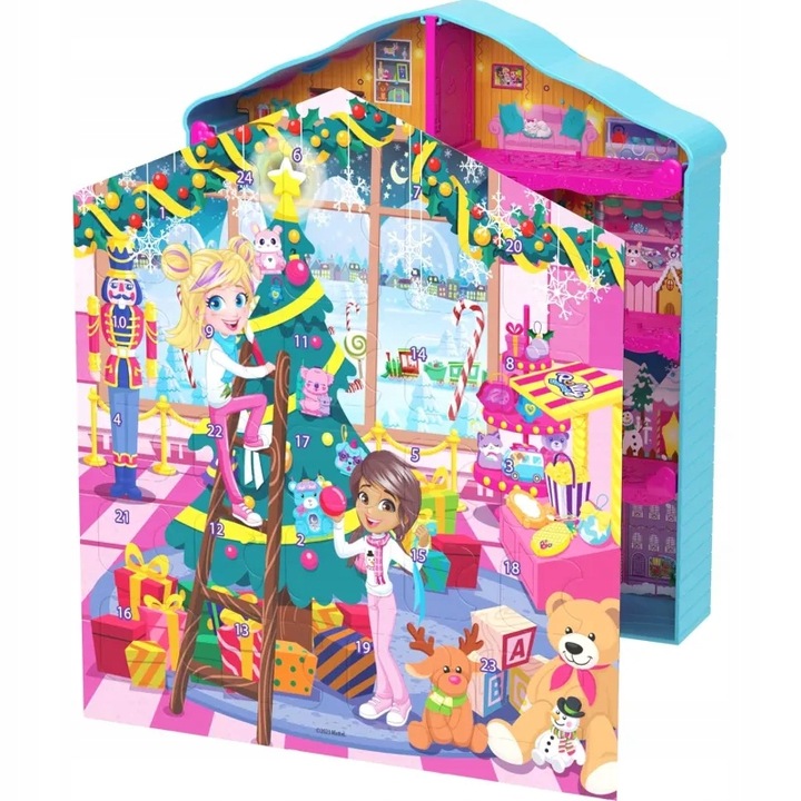 POLLY POCKET KALENDARZ ADWENTOWY 24 NIESPODZIANEK + 2 MIKRO LALKI + DOMEK