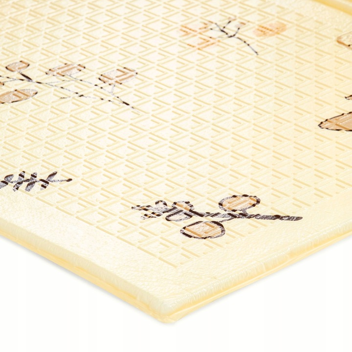 MamaBrum dwustronna składana mata piankowa dywan 120x180x1 Boho/Beż R17