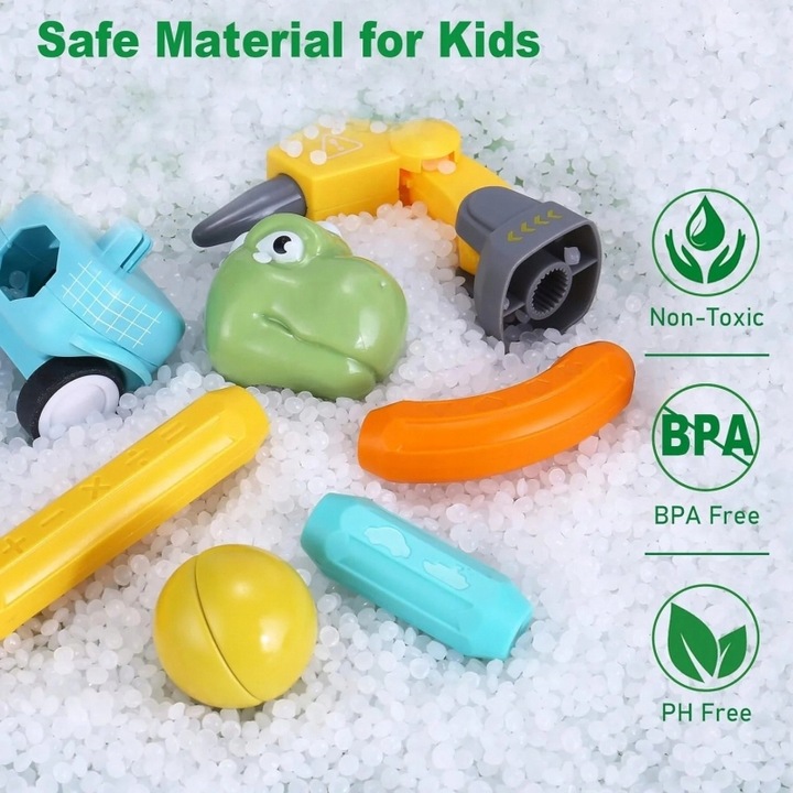 Klocki Magnetyczne Dinozaury Konstrukcyjne 84 el. WOOPIE