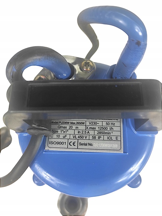 POMPA DO WODY BRUDNEJ CZYSTEJ ŚCIEKÓW Z PŁYWAKIEM SITO SITKO 2650W WĄŻ 20M