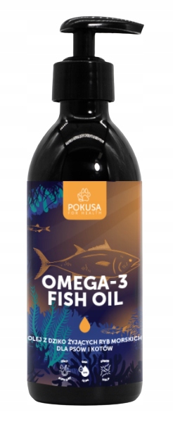 POKUSA Omega-3 Fish Oil 250ml DZIKIE RYBY MORSKIE