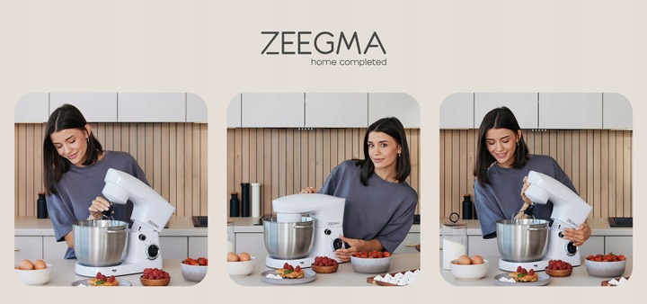 BIAŁY ROBOT PLANETARNY KUCHENNY 15W1 WIELOFUNKCYJNY 5,2L BIAŁY 10 TRYBÓW