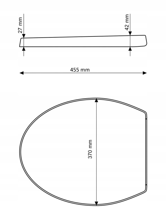 Deska WC sedesowa toaletowa klozetowa WC UNIWERSALNA Wolnoopadająca POLLY