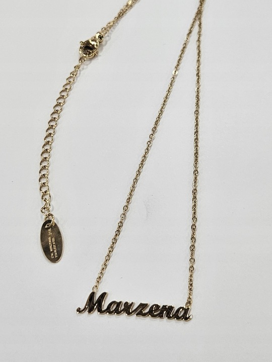 Złota Celebrytka Stal Chirurgiczna Imię Marzena