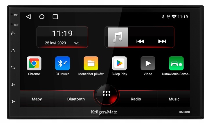 Kruger&Matz KM2010 Radio Samochodowe BT CarPlay Android +++ kamera cofania