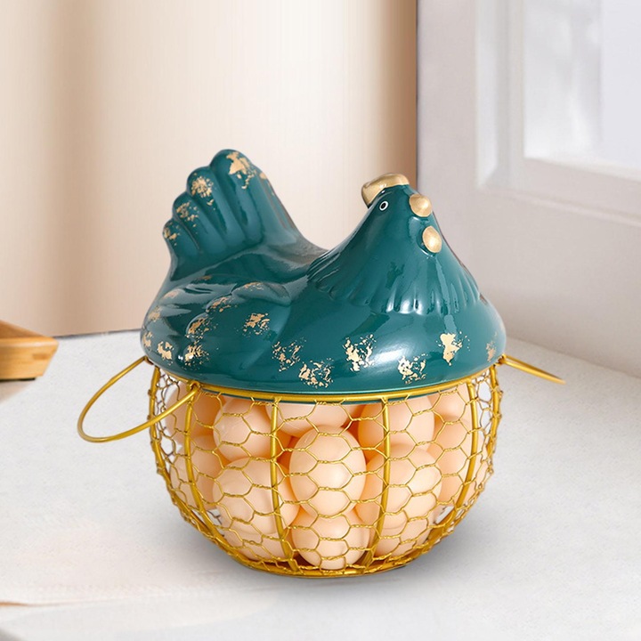 Kosz na jajka Metalowy pojemnik na jajka kurze Spiżarnia o dużej pojemności