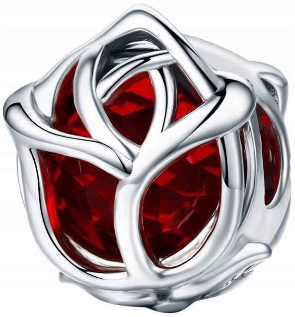 Charms Zawieszka Kwiat Charms Czerwona Róża Charmsy MODA TRUSKY