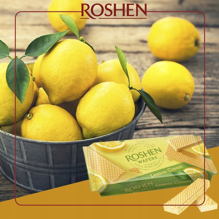 Pakiet Wafle Lemon Cytrynowe 16x216 g Roshen