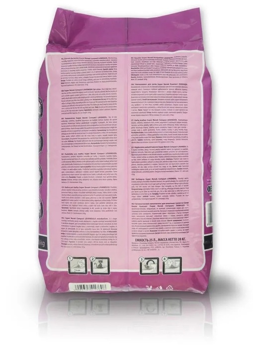 Super Benek Compact Lawenda 25L Active żwirek