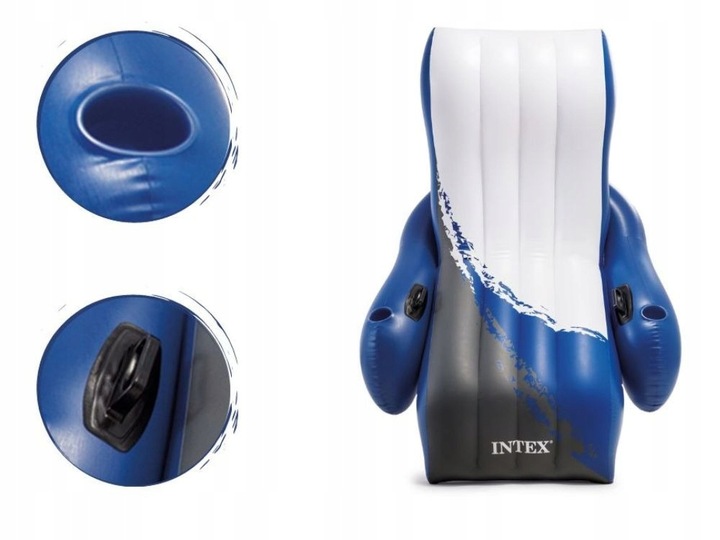 Materac Fotel Dmuchany Leżak Plażowy Do Wody Pływania na Basen INTEX 58868