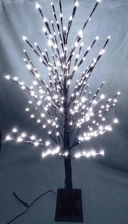 DRZEWKO ŚWIĄTECZNE LED ŚWIECĄCE LAMPKI 150cm XXL ZIMNY BIAŁY